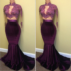 High-Neck Mermaid Prom Dresses