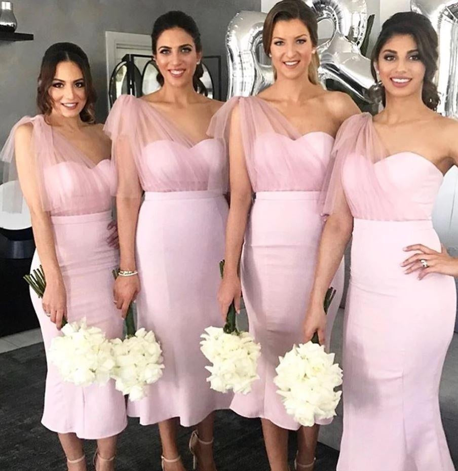 off the shoulder bridesmaid dresses